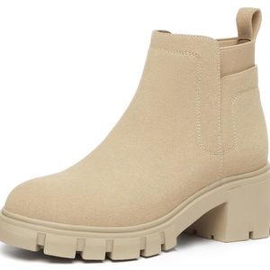 $72.99 Athlefit Women's Chelsea Boots Casual Lug Sole Platform Chunky Heel Ankle